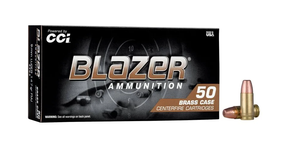 CCI Blazer Brass 9mm Luger 147 Grain TMJ product photo